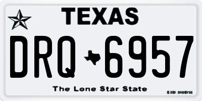 TX license plate DRQ6957