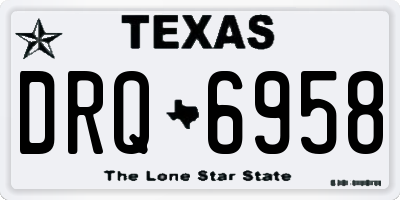 TX license plate DRQ6958