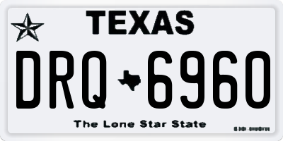 TX license plate DRQ6960