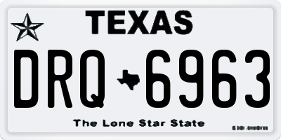 TX license plate DRQ6963