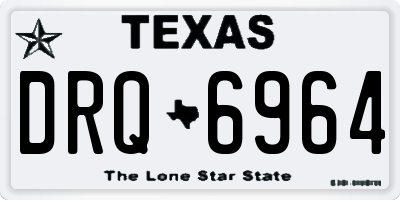 TX license plate DRQ6964