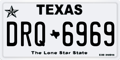 TX license plate DRQ6969