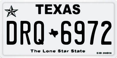 TX license plate DRQ6972