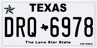 TX license plate DRQ6978