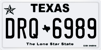 TX license plate DRQ6989