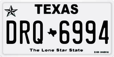 TX license plate DRQ6994