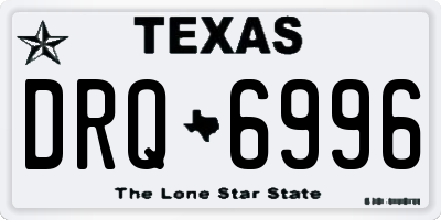 TX license plate DRQ6996