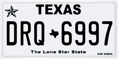 TX license plate DRQ6997