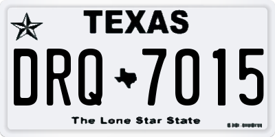 TX license plate DRQ7015
