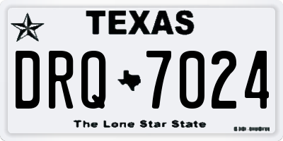 TX license plate DRQ7024