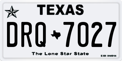 TX license plate DRQ7027