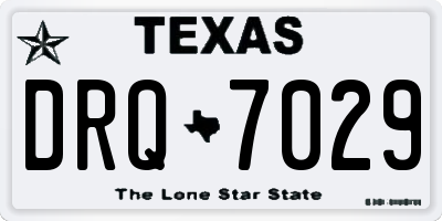 TX license plate DRQ7029