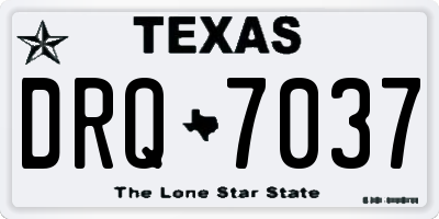 TX license plate DRQ7037