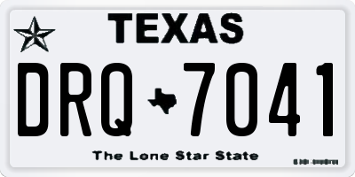 TX license plate DRQ7041