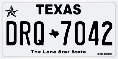 TX license plate DRQ7042