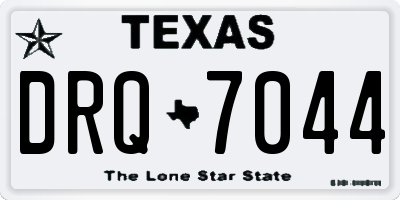 TX license plate DRQ7044