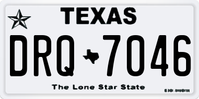 TX license plate DRQ7046