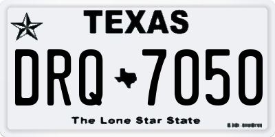 TX license plate DRQ7050