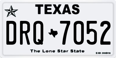 TX license plate DRQ7052