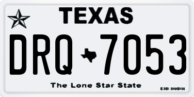 TX license plate DRQ7053