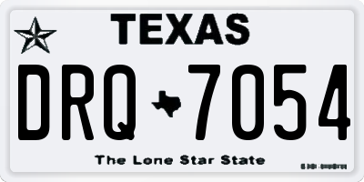 TX license plate DRQ7054