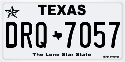TX license plate DRQ7057