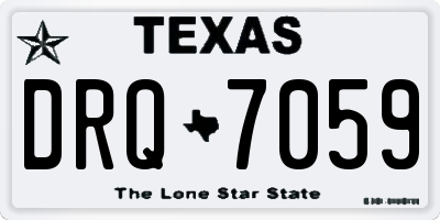 TX license plate DRQ7059
