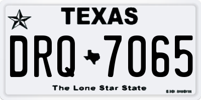 TX license plate DRQ7065
