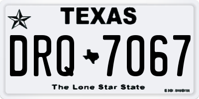 TX license plate DRQ7067