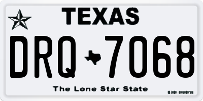 TX license plate DRQ7068