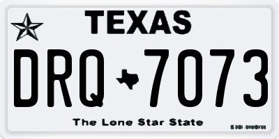 TX license plate DRQ7073