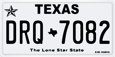 TX license plate DRQ7082