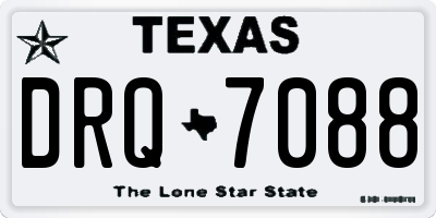 TX license plate DRQ7088