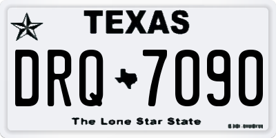 TX license plate DRQ7090