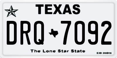 TX license plate DRQ7092