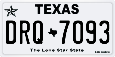 TX license plate DRQ7093
