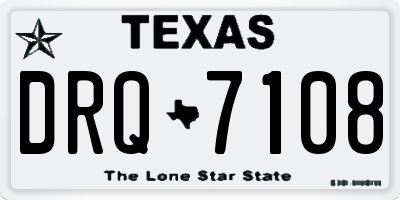 TX license plate DRQ7108