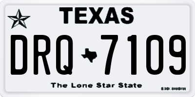 TX license plate DRQ7109