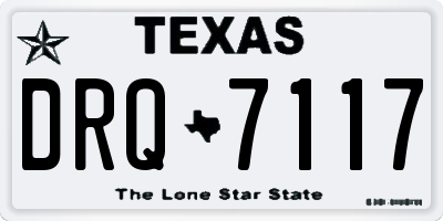 TX license plate DRQ7117
