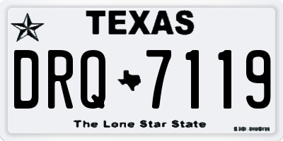 TX license plate DRQ7119