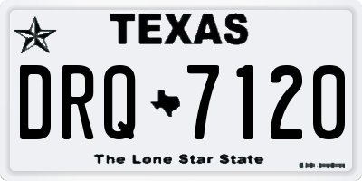 TX license plate DRQ7120