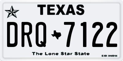 TX license plate DRQ7122