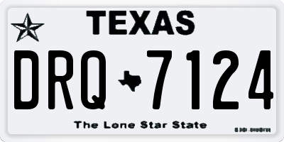 TX license plate DRQ7124