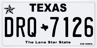 TX license plate DRQ7126