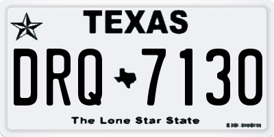 TX license plate DRQ7130