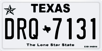 TX license plate DRQ7131