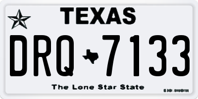 TX license plate DRQ7133
