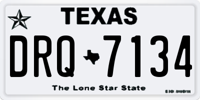 TX license plate DRQ7134