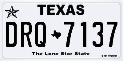 TX license plate DRQ7137