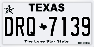 TX license plate DRQ7139